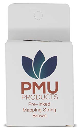 PMU BROWN Pre-Inked Microblading String for Brow Mapping - Measuring Tool for Marking Symmetrical Eyebrows (1 Pack) - Thumbnail 3