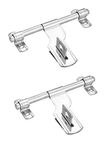 Smart Shophar Stainless Steel Door Aldrop Stamp Silver 6 Inches Pack of 2 Pieces