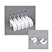 100 Pcs Round Cable Wire Clips with Steel Nails 8mm white
