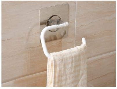 sagrach Plastic Magic Sticker Wall Mount Paper Towel Holder for Bathroom, White Color