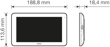 K42945 Kit portier-vidéo WiFi en saillie contenant: portier-vidéo WiFi à écran tactile LCD 7" mains libres, platine audio-vidéo RFID, alimentation avec fiches standards EU, EK, US et AU