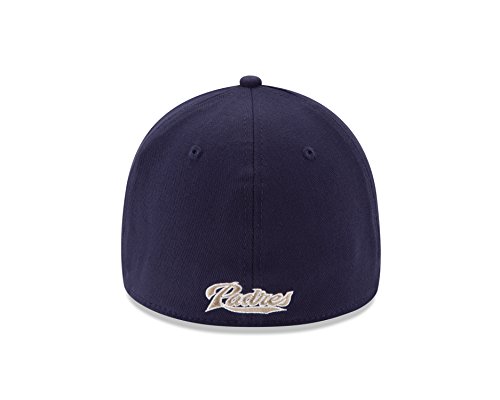 New Era MLB San Diego Padres Team Classic Game 39Thirty Stretch Fit Cap, Blue, Small/Medium