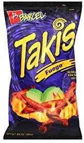Takis FUEGO 9.9 oz Hot Chili Pepper & Lime Flavored Rolled Corn Tortilla Chip 1 Box w/ 14 count