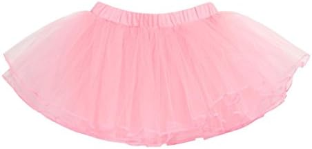 Junjie Toddler Kids Girls Dance Wear Costume Elastic Waist Party Princess Skirt Ballet Tutu Solid Pleated Skirt