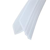 uxcell 78.7-inch h Shaped Frameless Window Shower Door Seal Translucent for 10mm Glass Silicon Rubber