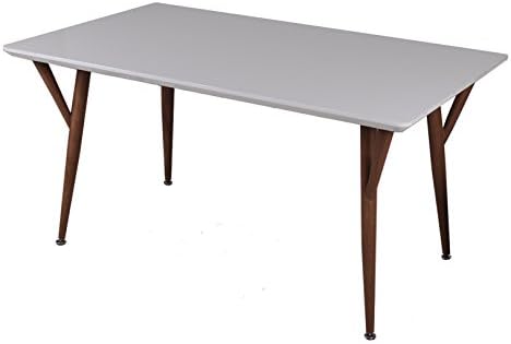 New Spec Glossy Modern Table Wooden Printed Metal Legs