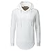 Aiyino Mens Hipster Hip Hop Pullover Hoodies Sweatshirts US M White