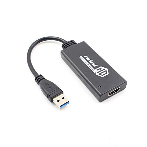 Florenceenid Mini USB 3.0/ USB 2.0 to HDMI Adapter External Graphics Audio Card Converter