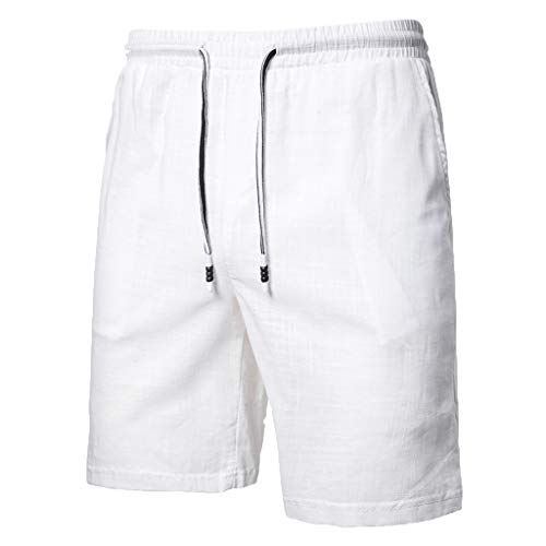 Simayixx Men's Casual Shorts Workout Comfy Shorts Summer Breathable Loose Shorts Teen Boys Basketball Short Pants White