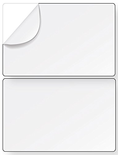 enKo [110 Sheets; 220 Labels] - 5-1/2" x 8-1/2" Inches - Blank White Half Sheet - Address, Mailing & Shipping Labels for Laser and Inkjet Printers (Self Adhesive) - Thumbnail 2
