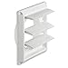 Lambro 1475W White Plastic Louvered Vent, 3-Inch