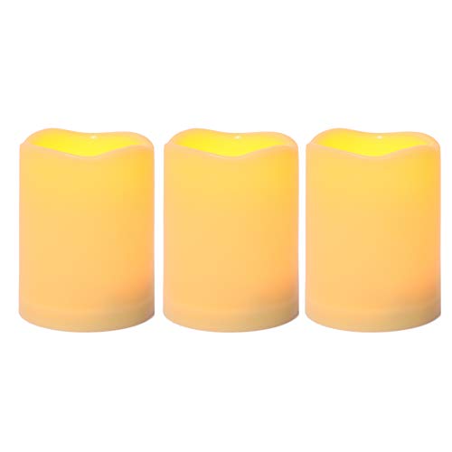 CANDLE CHOICE Waterproof Outdoor Battery Operated Flameless Candles with Timer Realistic