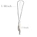 She Lian Vintage Y Long Chain Tassel Necklace for Women Costume Jewelry 30 Inch (White Gold Tone)