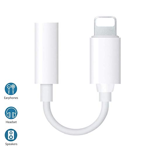 for iPhone 3.5mm Headphone Jack Adapter for iPhone Xs/Xs Max/XR/ 8/8 Plus / 7/7 Plus Headphone Splitter Earphone Adapter for iPhone Dongle 2 in 1 Chargers & Audio Charger Cable Support All iOS System