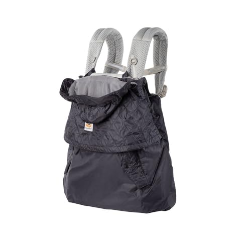 Ergobaby Cocon Meteo Hiver, protection contre la pluie et le froid avec doublure en polaire pour tous les Porte-Bebes Ergobaby, protection par tous les temps avec housse impermeable, Charcoal
