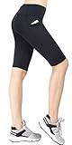 Neonysweets Womens Cycling Running Workout Tights Yoga Shorts Half Tights With Pockets