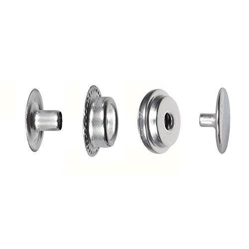 80 Pieces Stainless Steel Fastener Snap Set, Include Button Stud Socket and Eyelet,12.55mm Cap - Thumbnail 2