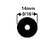 Primeline Speargun Band Rubber Tubing 9/16in(14mm) O.D. 1/8in(1.5mm) I.D. (Select Color and Length)