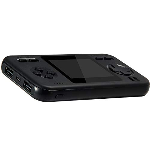 TEEPAO 2.8 Inch Game Handheld Console, Retro Video FC PVP Game Player Gameboy 416 Classic Games, Built-in 8000 mAh Power Bank, Portable Video Game Console with Fast Charger for Travel (Black Edge)