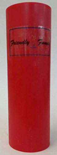 Friendly Fumes Round Soy Candle Pillar 56-Red-Cedarwood 3'' x 9.5'' (Inches)