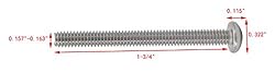 FixtureDisplays® 8-32 X 1-3/4" Stainless Pan Head