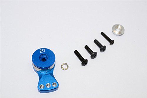 GPM Upgrades Aluminium Hi-Torque Servo Saver For 25T Spline Output Shaft (M) For Roadtech-Servo Saver Rc Cars (blue)