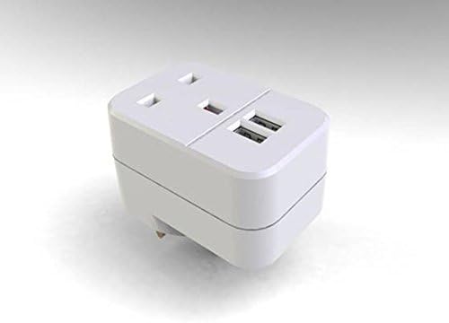 Energenie Dual 3.1A USB Mains Charger with UK Socket - Black, White, Compact, unobtrusive design - Image 3