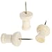 100 Pcs Wood Push Pins with Box, Wooden Thumb Tacks Head Pins Decorative for Cork Boards Map Photos Home Office Craft Projects