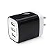 Wall Charger Plug, AILKIN USB Plug Wall, 3MultiPort Home Charger Station Cube Box Charger Outlet Base Brick Block Replacement for iPhone, iPad, and iWatch Charger Plug (Black)