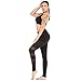 Woman's High Waist Yoga Pants, Women Tummy Control Athletic Yoga Pants Yoga Leggings(Black, L)