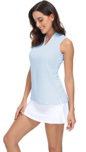 TRENDIMAX WOMENS 2 PACK GOLF SHIRT V NECK QUICK DRY POLO SHIRTS ATHLETIC TENNIS WORKOUT TANK TOPS FOR WOMEN