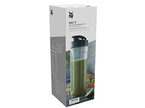 WMF Kult X Mix & Go/Küchenminis Trinkflasche 600 ml, Smoothie Flasche, Mixbehälter, Smoothie Becher aus Tritan-Kunststoff, bruchsicher – Bild 4