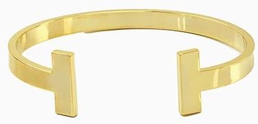 iHeartLa Designs Thick T-Square Bar Open Cuff - Gold