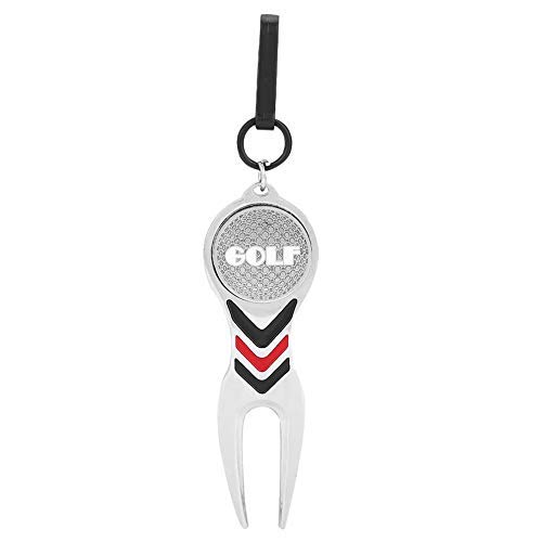 Divot Repair Tool Metal Foldable Divot Tool with Detachable Ball Marker for Divot Accessory