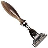 Genuine Ox Horn Handle Triple Blade Mach 3 Compatible Razor From Parker Safety Razor