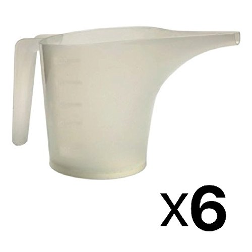 Norpro 2-Cup Measuring Funnel Pitcher Translucent White Batter Pouring (6-Pack)