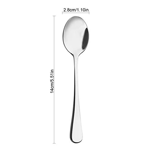 Tea Spoons Set of 6, Elegant Life Good Stainless Steel Teaspoon, Coffee Spoon, Mirrored Finish, Dishwasher Safe, 5.5 Inches (silver). - Thumbnail 3