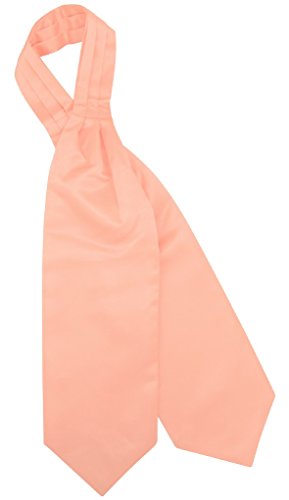 Vesuvio Napoli ASCOT Solid PEACH Color Cravat Men's Neck Tie