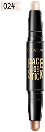 Top Cheer Double-end Contour Stick Makeup Facial Highlighter Stick Shimmer Cream Powder Face Foundation Concealer (2)