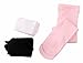 CHUNG Toddler Little Girls Footed Dress Ballet Dance Legging Light, 3 Pack, Black, White and Pink, 2-4Y