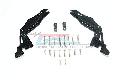 GPM Losi 1:10 Baja Rey / Rock Rey Upgrade Parts Aluminum Rear Shock Tower - 1Pr Set Black