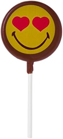 Smiley World Emoji Face Expressions Dairy Chocolate Lollipops "I LOVE YOU" Gourmet Personal Gift (Individual Pack)