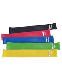 JP FLEX Bands, 16 pcs Resistance Bands Workout Set with Protective Nylon Sleeves Anti-Snap, 5 Exercise Elastic Bands   5 Stretch Loop Bands   2 Ankle Straps   2 Foam Handles   Door Anchor