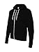 Bella + Canvas 3739 Unisex Poly-Cotton Fleece Full-Zip Hoodie Black L