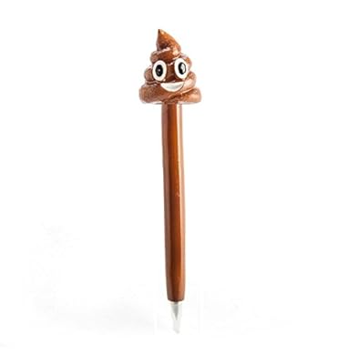 Resin Pile of Poop Emoji Ink Pen Funny Novelty