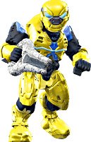 Halo Wars Mega Bloks Series 3- Yellow Covenant Elite Pilot w/ Energy Sword