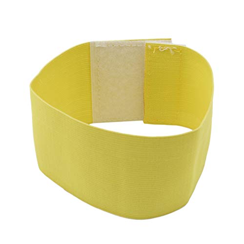YouCY Football Captain Armband Arm Band Soccer Elastic Basketball Player Bands Soccer Captains Armband - Captain Arm Bands for Youth and Adult,Yellow - Thumbnail 3