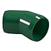 FORMUFIT 1” 45 Degree Furniture Grade PVC Fitting in Green, Made in USA, UV-Resistant, Impact-Proof, 1.315” Actual Socket Diameter (Pack of 4) - F00145E-GR-4