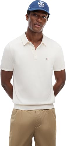 Polo de Manga Corta Hombre Essential Cotton Knitted Dick, Marfil (Ivory Petal), XL