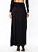 Style Creek Women's High Waist Double Slit Maxi Skirt Black